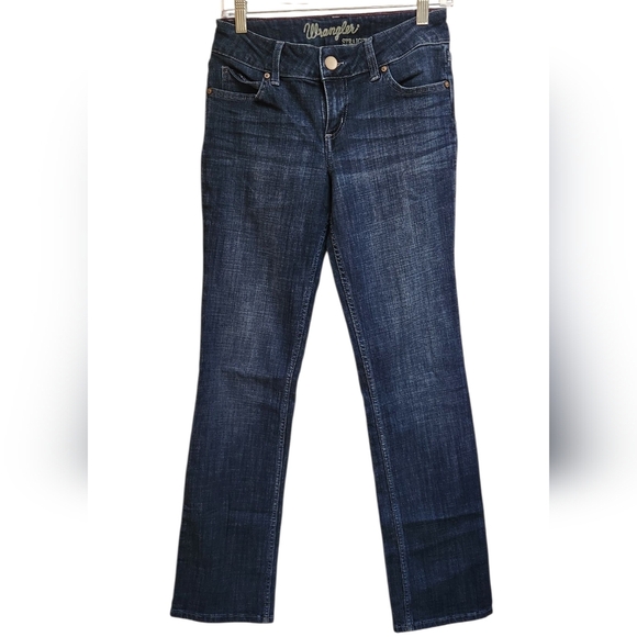 Wrangler Women's Dark Blue Straight Leg Jeans - Picture 1 of 5